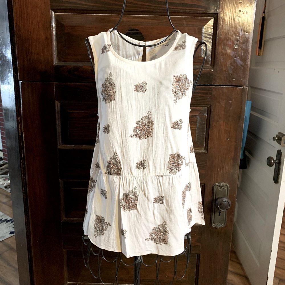 Madewell paisley peplum tank